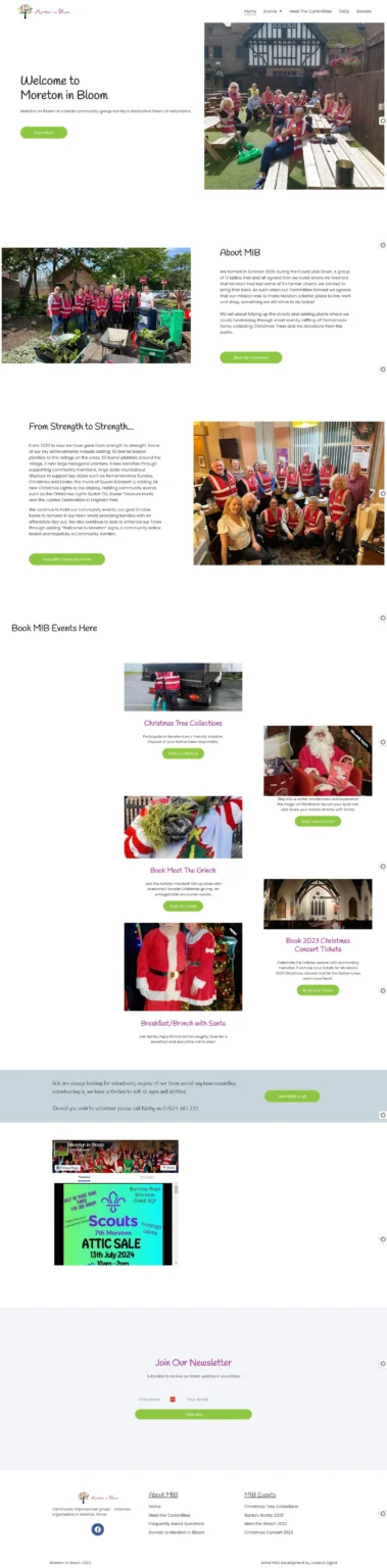 An image of the homepage of moreton-in-bloom.
